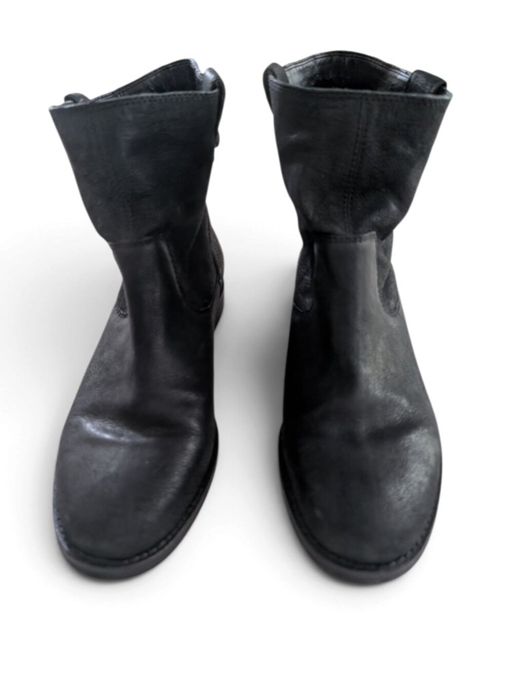Arturo Chiang Black Leather Ankle Booties Size 8.5 GUC
